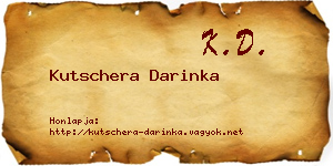 Kutschera Darinka névjegykártya